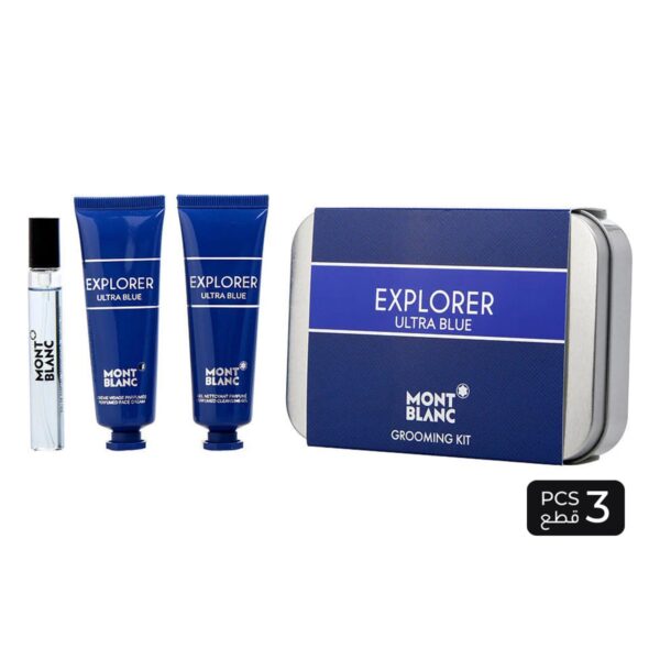 MONTBLANC Explorer Ultra Blue Grooming Kit – 3 Pcs