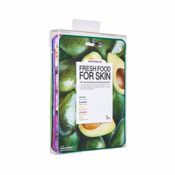 حزمة أقنعة الوجه فريش فود فور سكين لتغذية البشرة من فارم سكين من 5 قطع - حزمة التنعيم