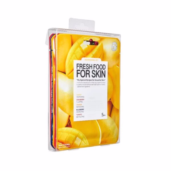 حزمة أقنعة الوجه فريش فود للبشرة من فارم سكين من 5 قطع - حزمة الانتعاش