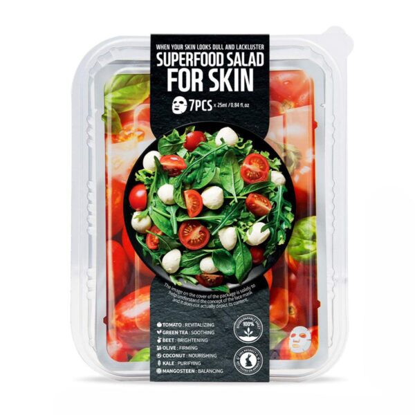 حزمة أقنعة الوجه سوبرفود سالاد من فارمسكين من 7 قطع - حزمة سلطة الطماطم