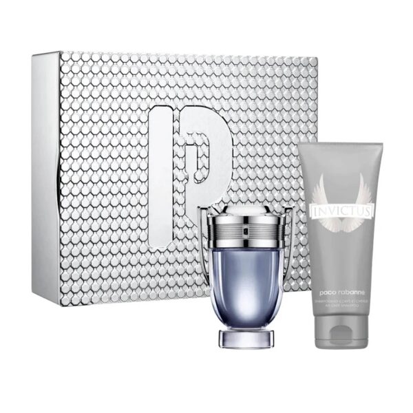 طقم هدية إنفيكتوس من باكو رابان | او دي تواليت 100 مل + شامبو للجسم والشعر 100 مل