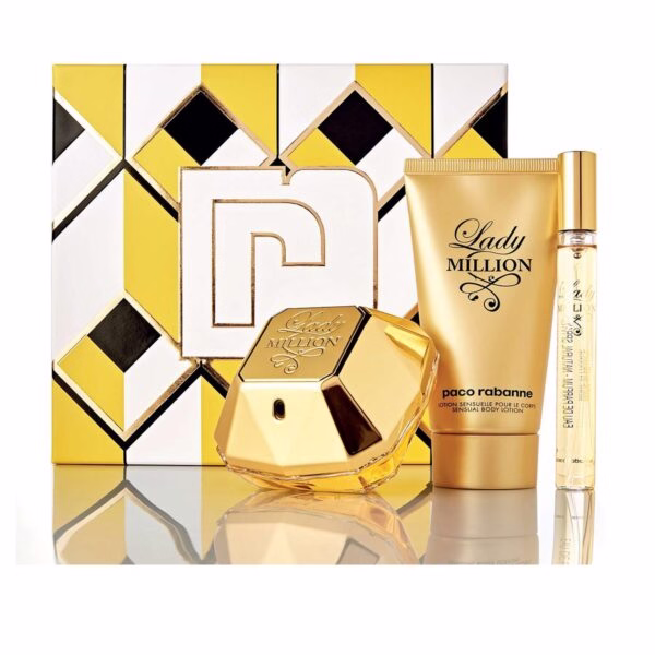 طقم هدية ليدي مليون من باكو رابان | أو دو بارفان 80 مل + أو دو بارفان 10 مل + لوشن للجسم 100 مل